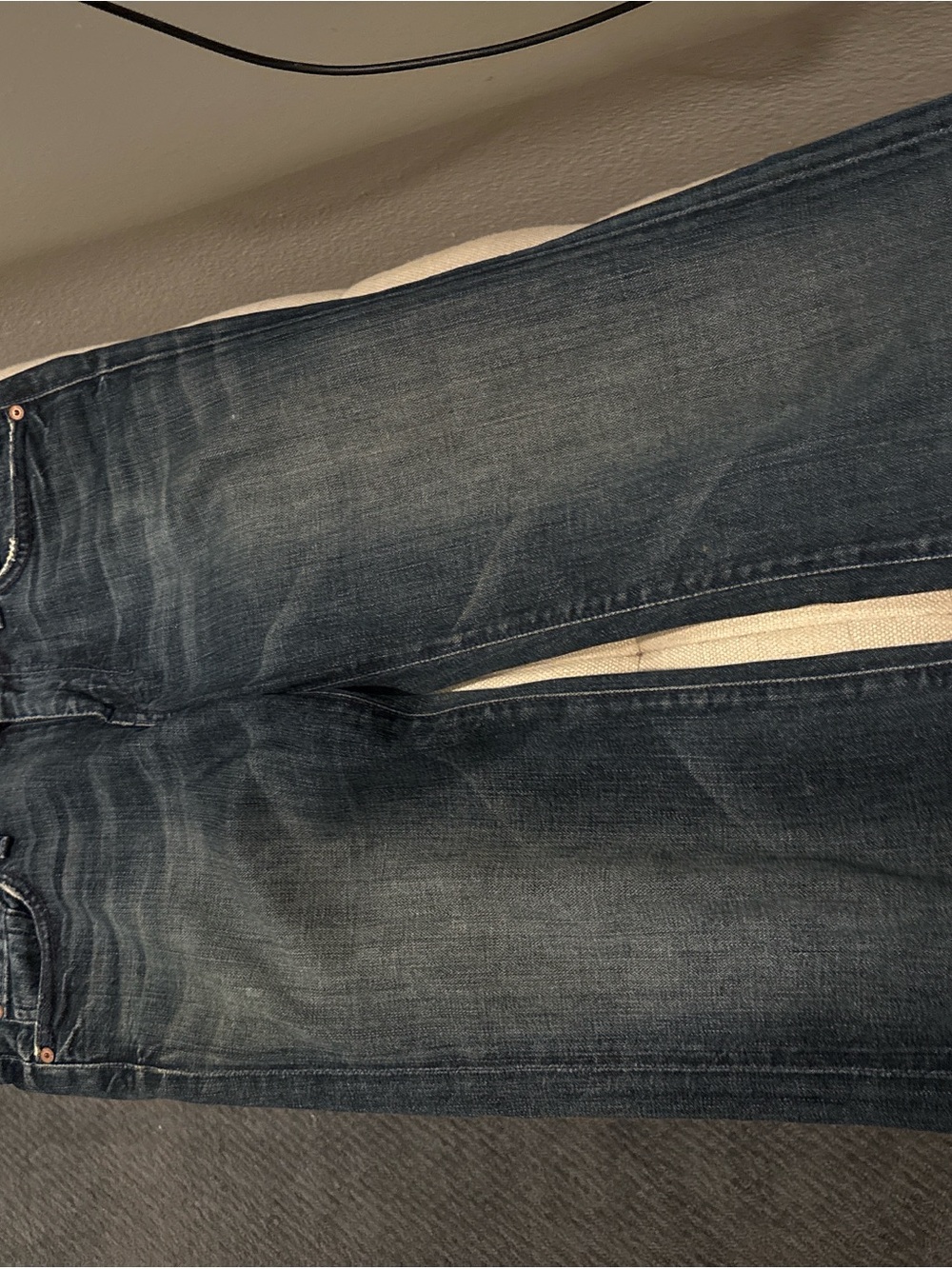 7 For All Mankind Men’s Dark Blue Straight Jeans